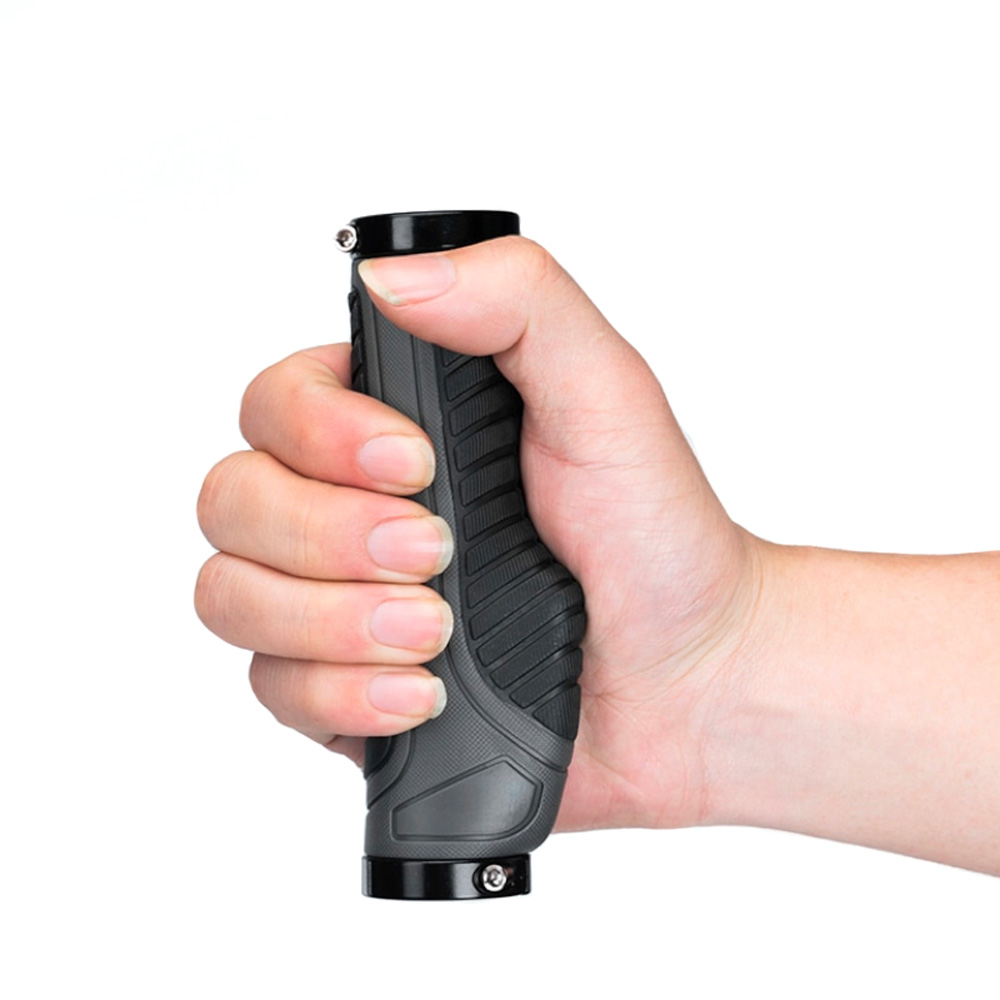 Gripy chwyty rowerowe ergonomiczne śr. 22mm szare (4)
