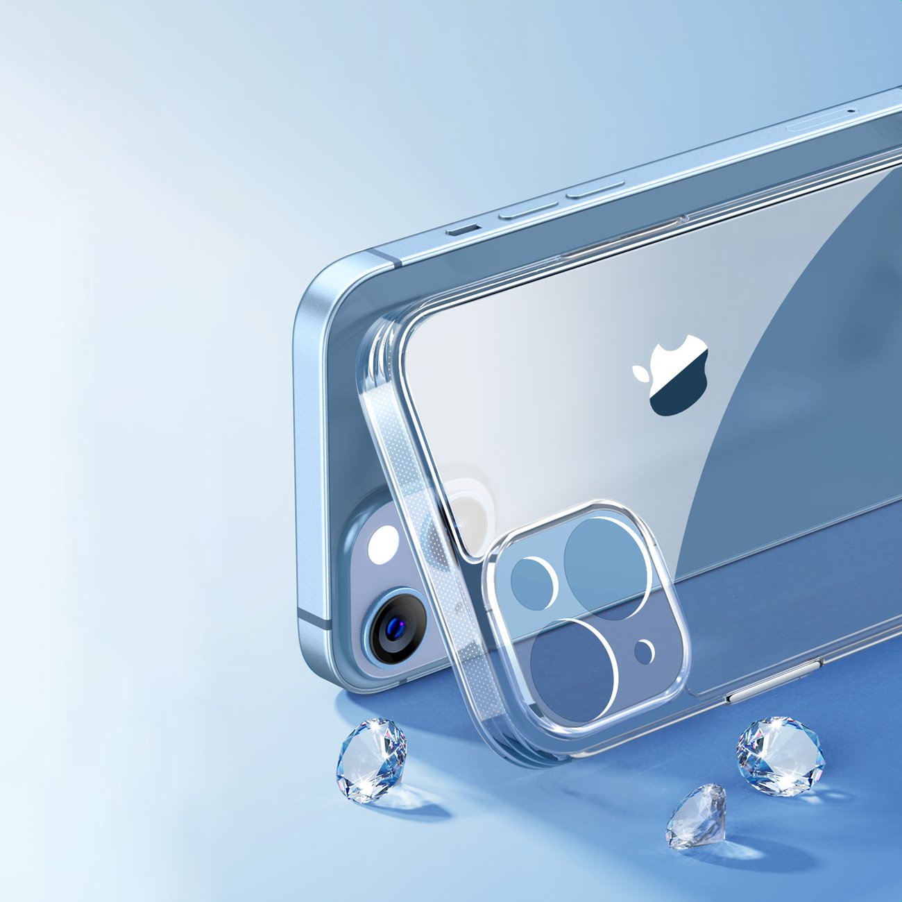 Etui do iPhone 14 Plus z żelową ramką Protective Case przezroczyste (6)
