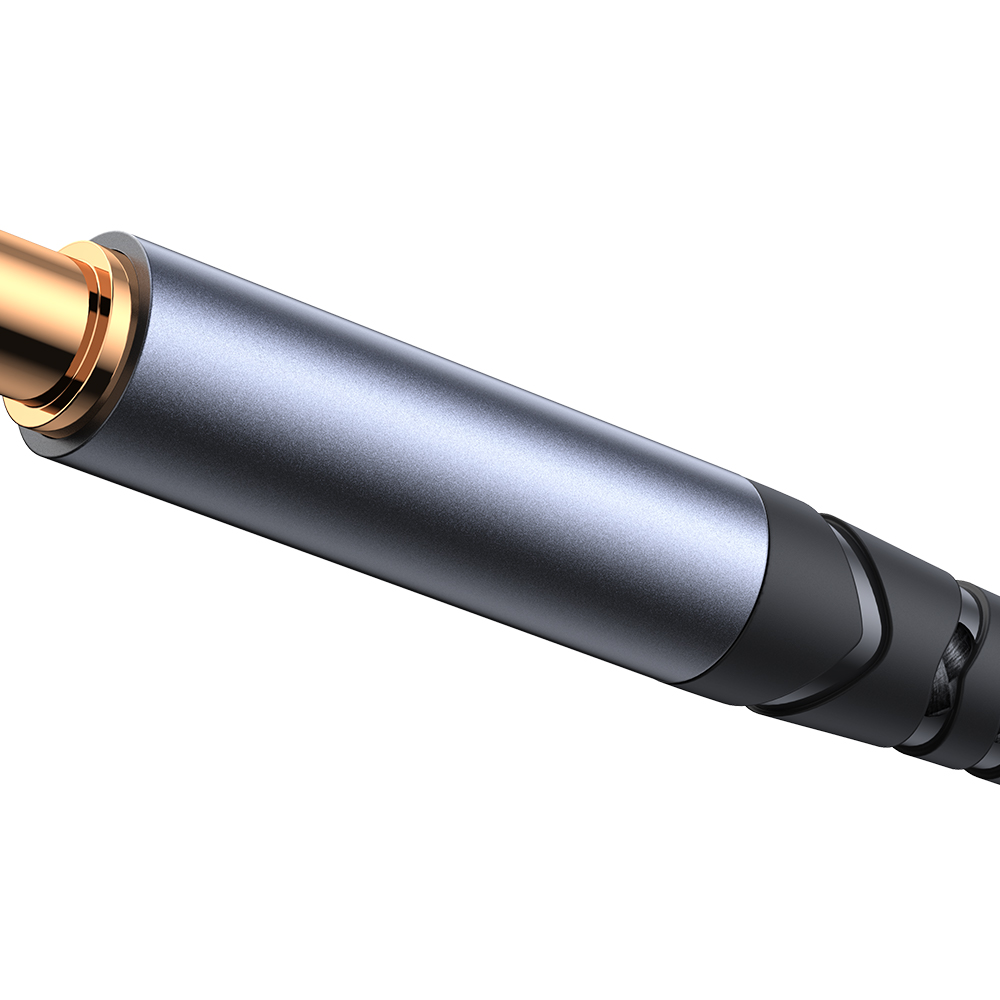 Kabel audio stereo do iPhone iPad AUX 3.5 mm mini jack - Lightning 1.2m czarny (4)