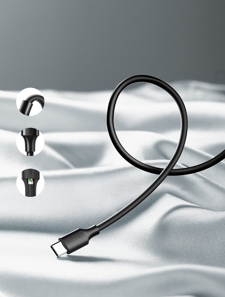 Kabel przewód USB - USB-C 3A 3m czarny (8)