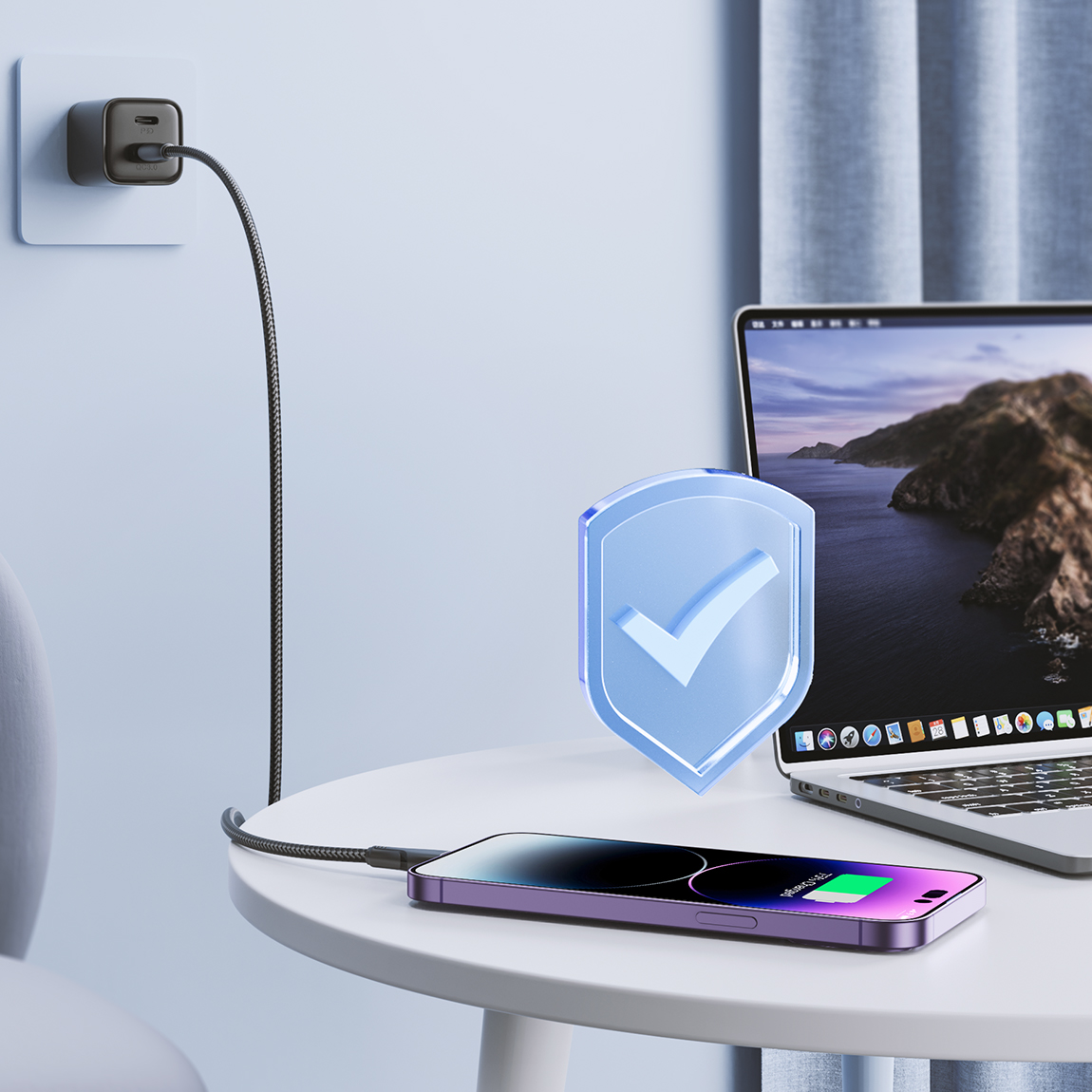 Kabel przewód do iPhone USB - Lightning 2.4A Surpass Series 1.2 m czarny (11)
