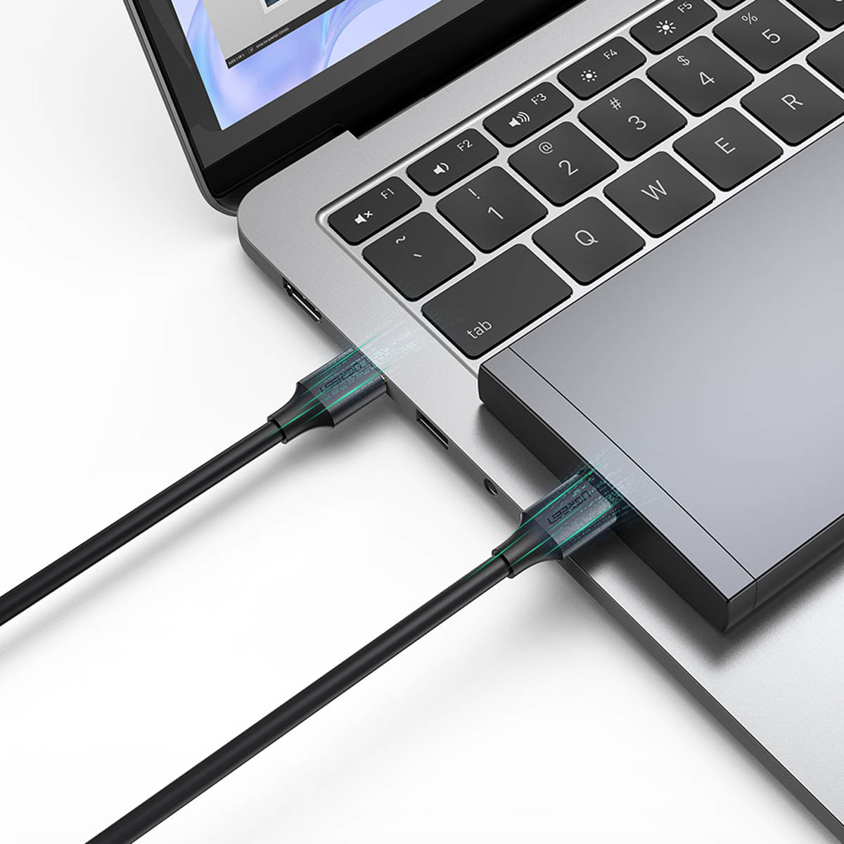 Kabel przewód USB-A 3.0 5Gb/s 0.5m czarny (4)