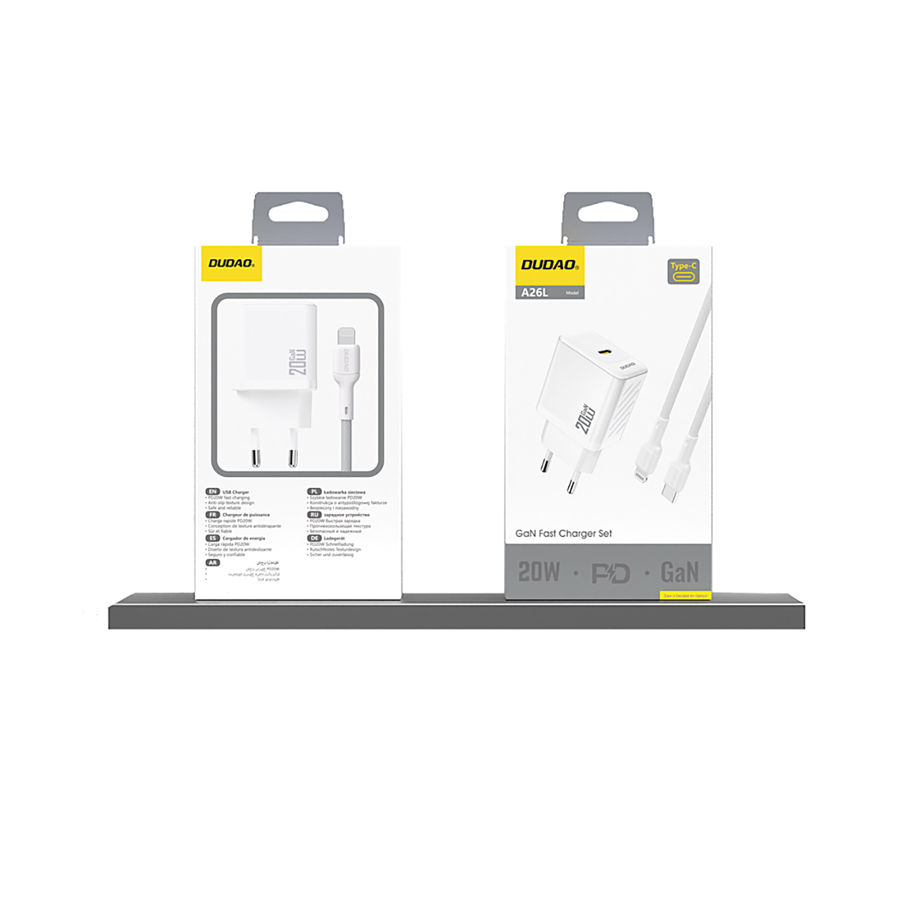 Ładowarka sieciowa PD20W GaN USB-C - biała (4)