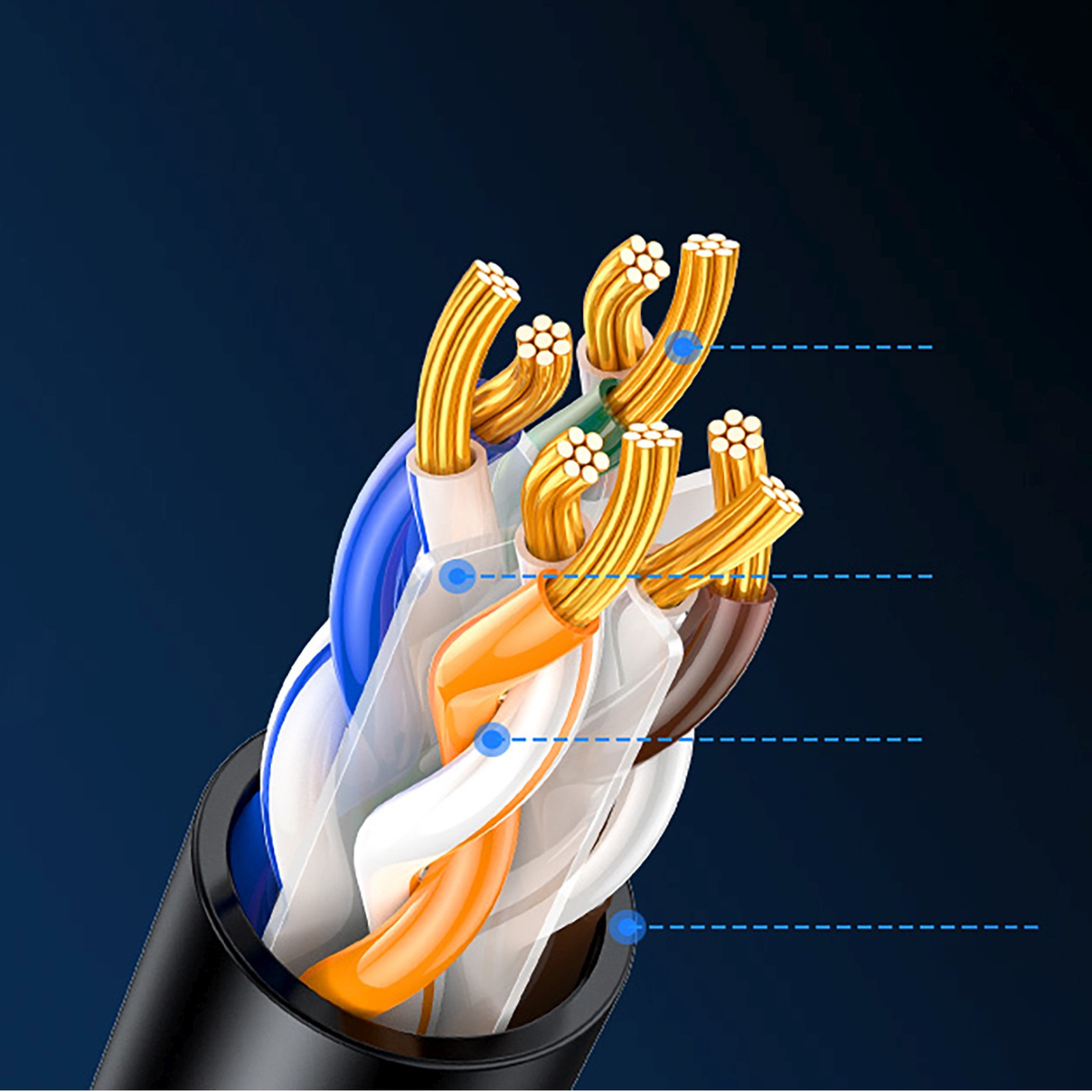 Kabel sieciowy Ethernet Cat 6A UTP RJ45 2m - czarny (4)