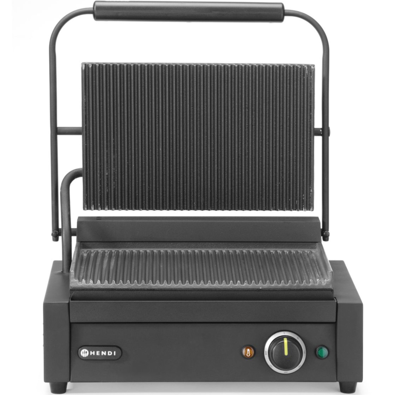 Grill elektryczny kontaktowy z płytą ryflowaną 340x235 mm 2200 W (6)