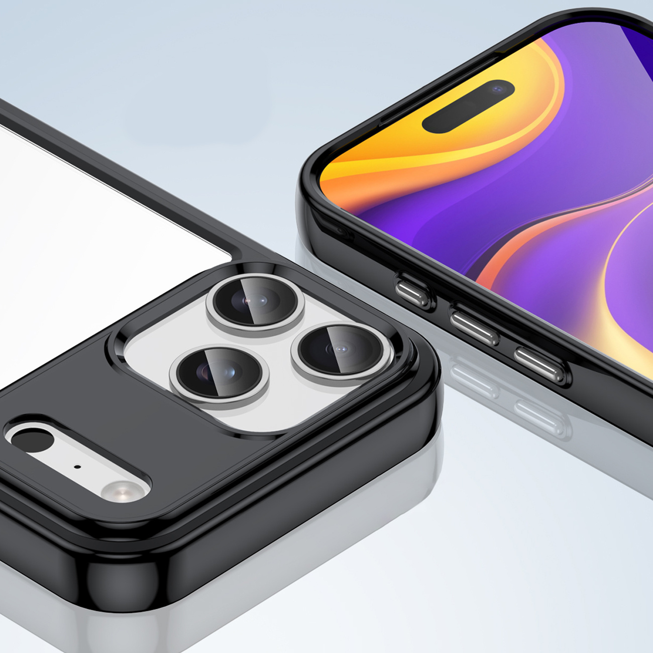 Etui case pokrowiec na iPhone 17 Pro Max Outer Space - czarne przezroczyste (6)
