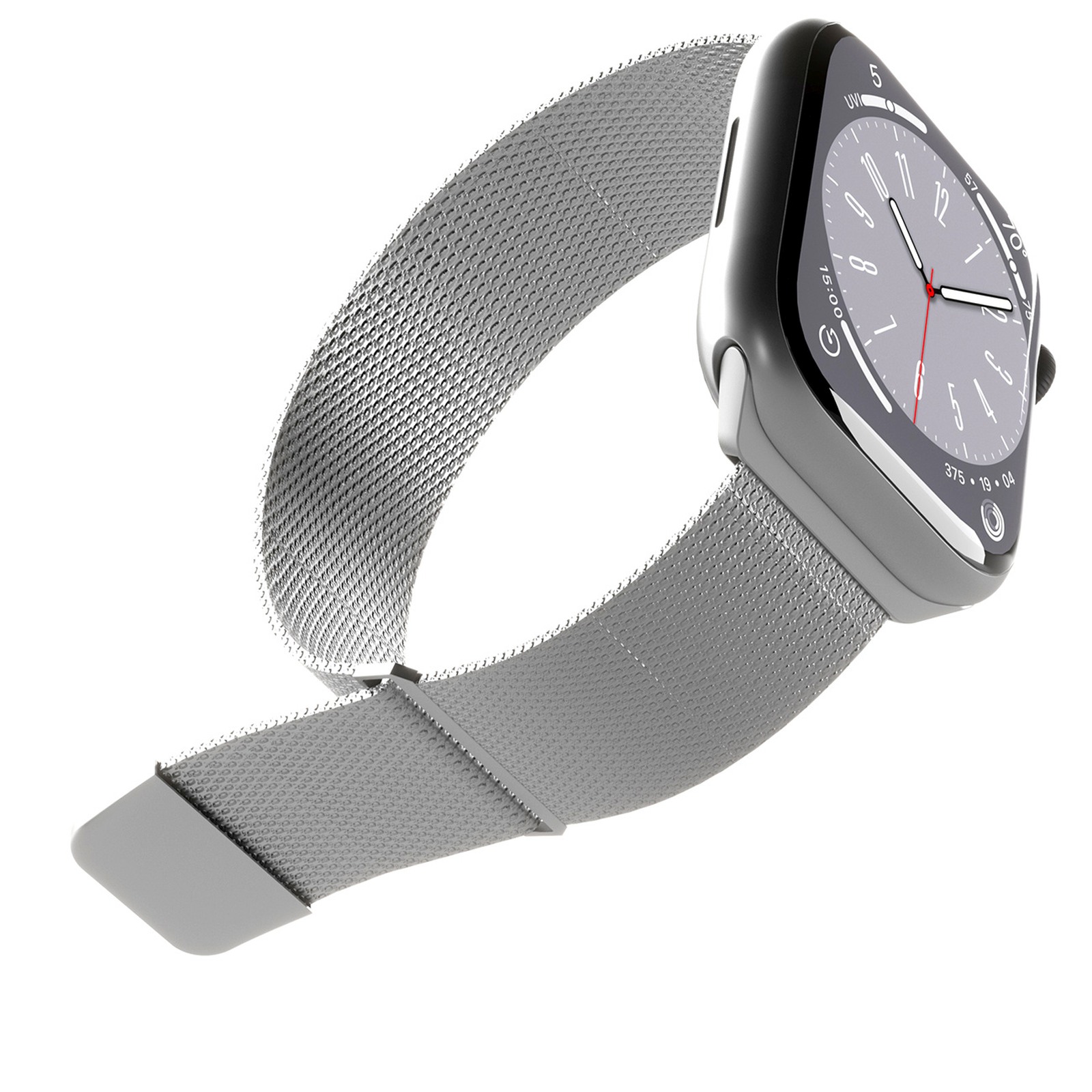 Pasek ze stali nierdzewnej do zegarka Apple Watch 42 44 45 49 mm Milanese - srebrny (3)