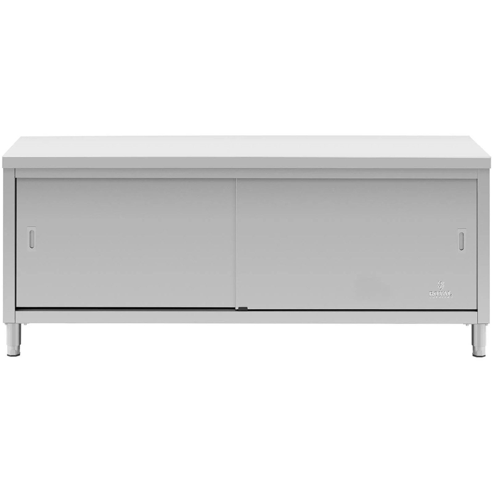 Stół blat roboczy centralny z szafką drzwi suwane 200 x 60 x 85.5 cm (5)