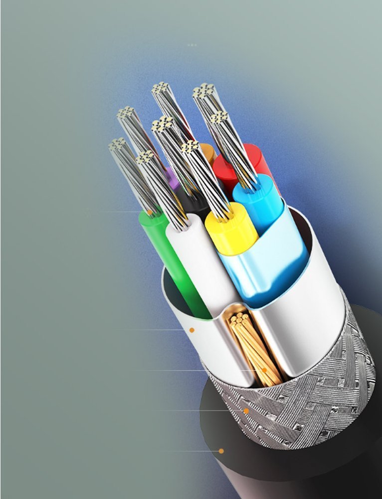 Kabel przewód USB 3.0 - USB-C 3A 1m czarny (6)