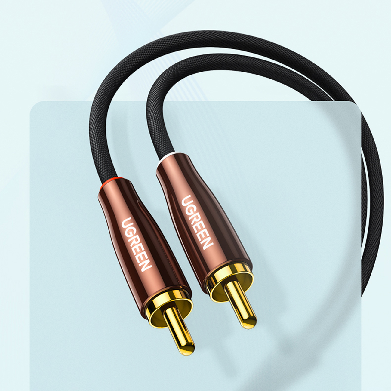 Kabel przewód miedziany audio 3.5mm mini jack - 2x RCA 2m (10)