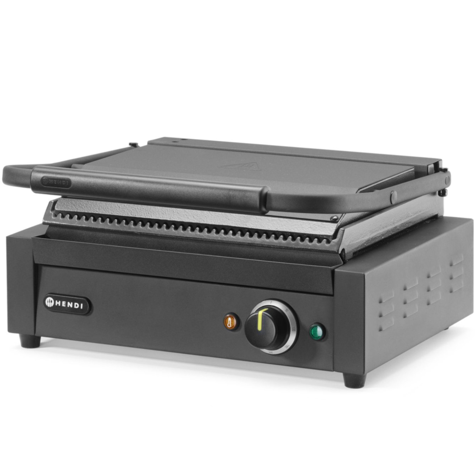 Grill elektryczny kontaktowy z płytą ryflowaną 340x235 mm 2200 W (3)
