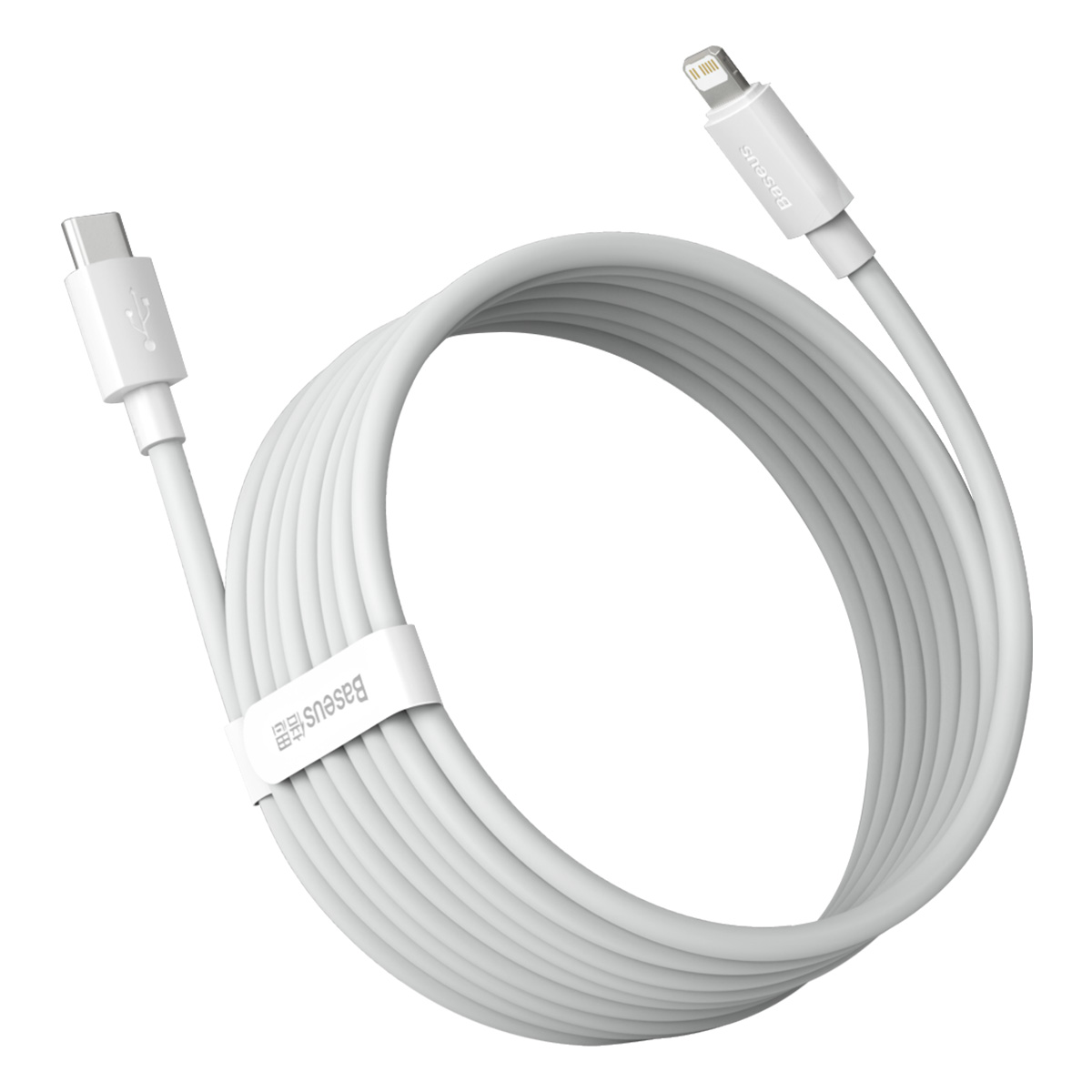 2x Kabel przewód Simple Wisdom iPhone Lightning - USB-C 20W 1.5 m - biały (4)