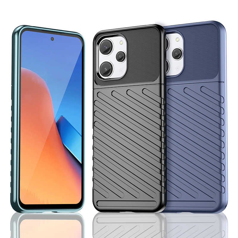 Pancerne elastyczne etui pokrowiec do Xiaomi Redmi 12 Thunder Case czarne (3)