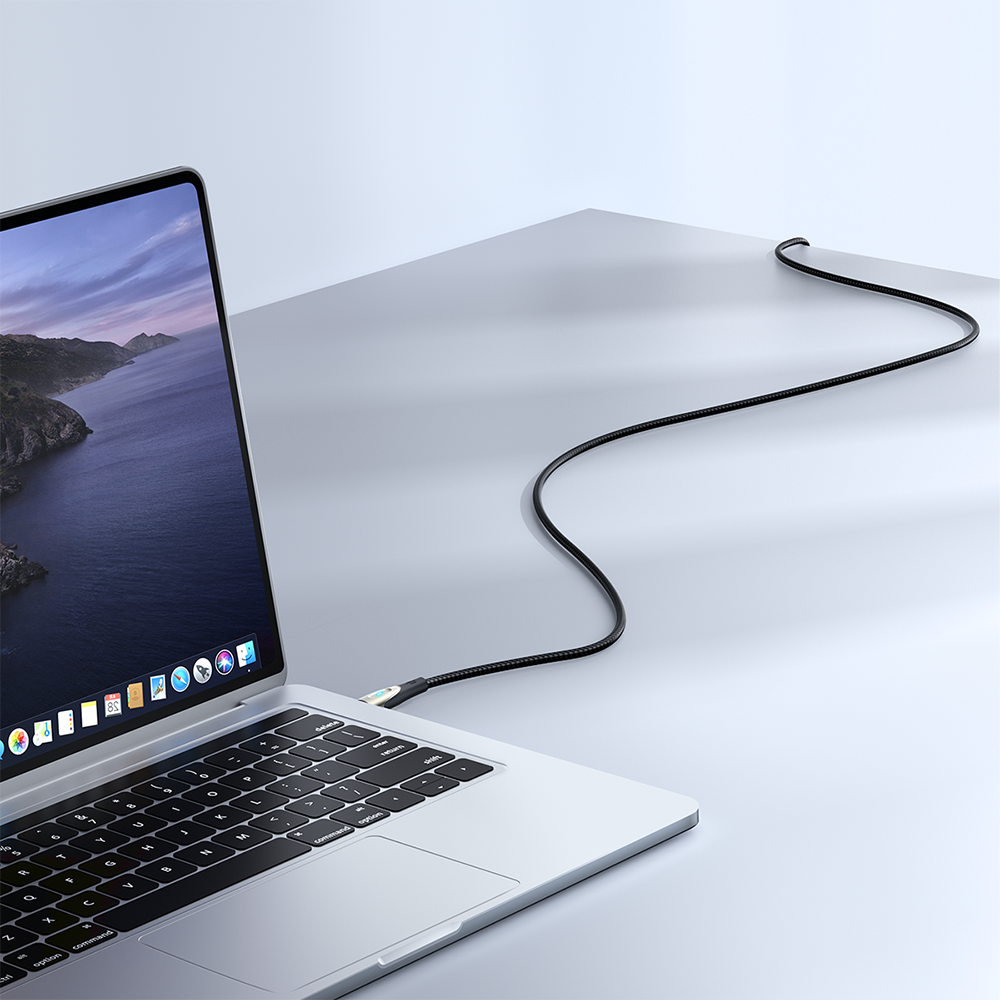 Kabel przewód do iPhone Star-Light Series USB-C - Lightning 30W 1.2m czarny (10)