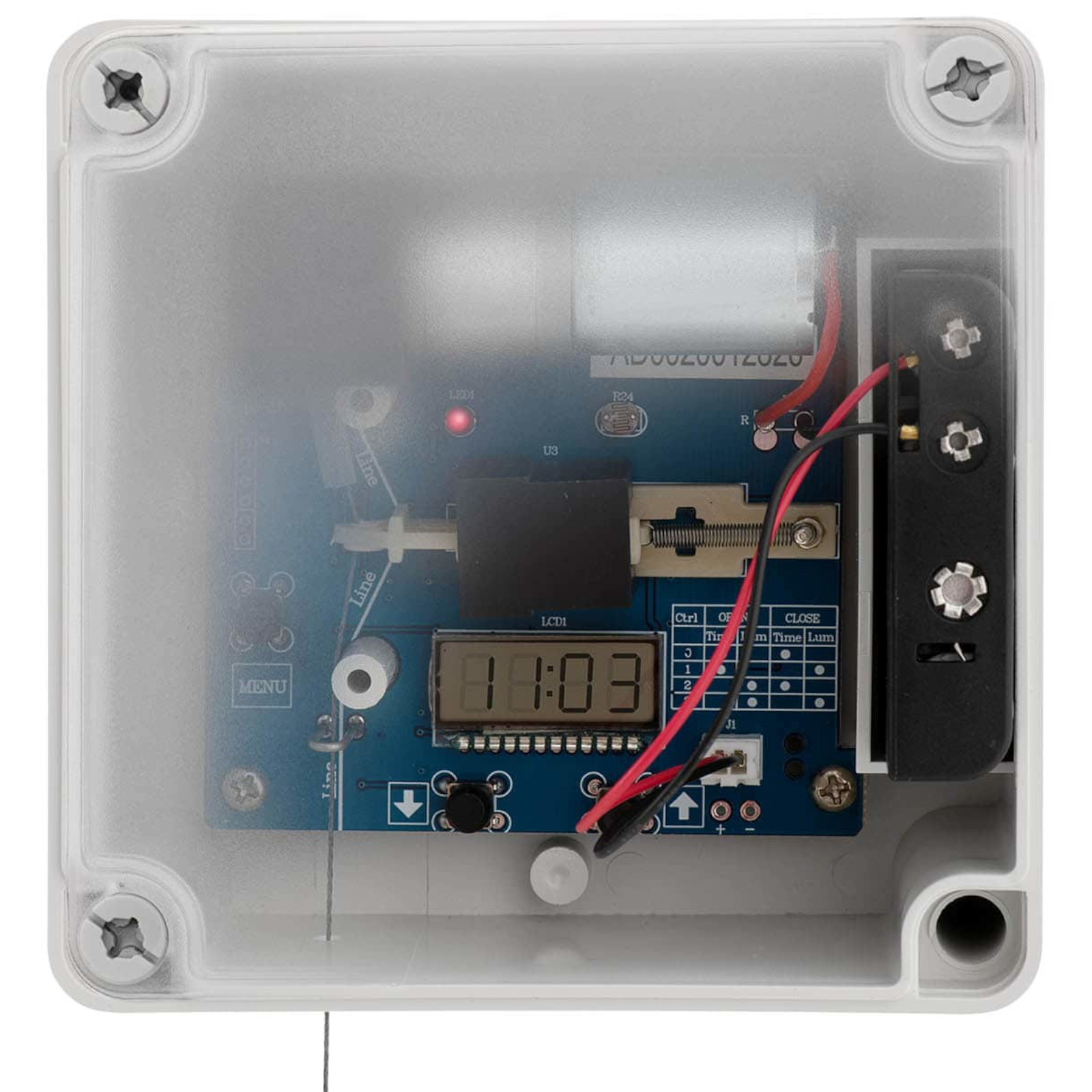 Automatyczna klapa drzwi do kurnika z czujnikiem światła zasilaniem bateryjnym LCD (3)