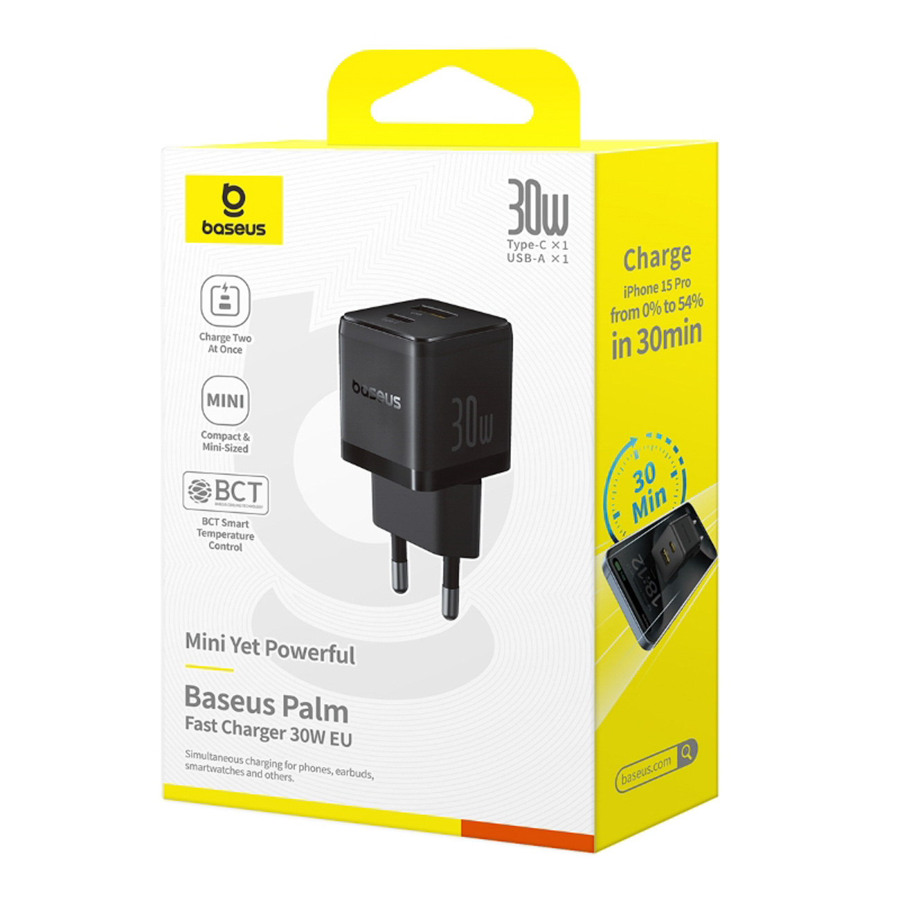 Ładowarka sieciowa Palm 30W USB-C USB-A - czarna (6)