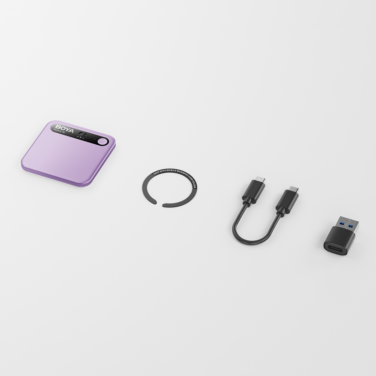 Rejestrator głosu z transkrypcją AI 64GB 610mAh - fioletowy (9)