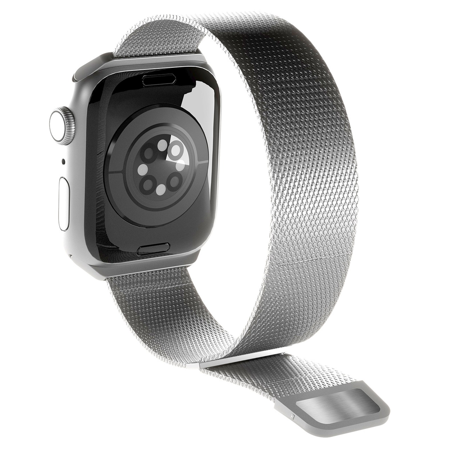 Pasek ze stali nierdzewnej do zegarka Apple Watch 42 44 45 49 mm Milanese - srebrny (7)