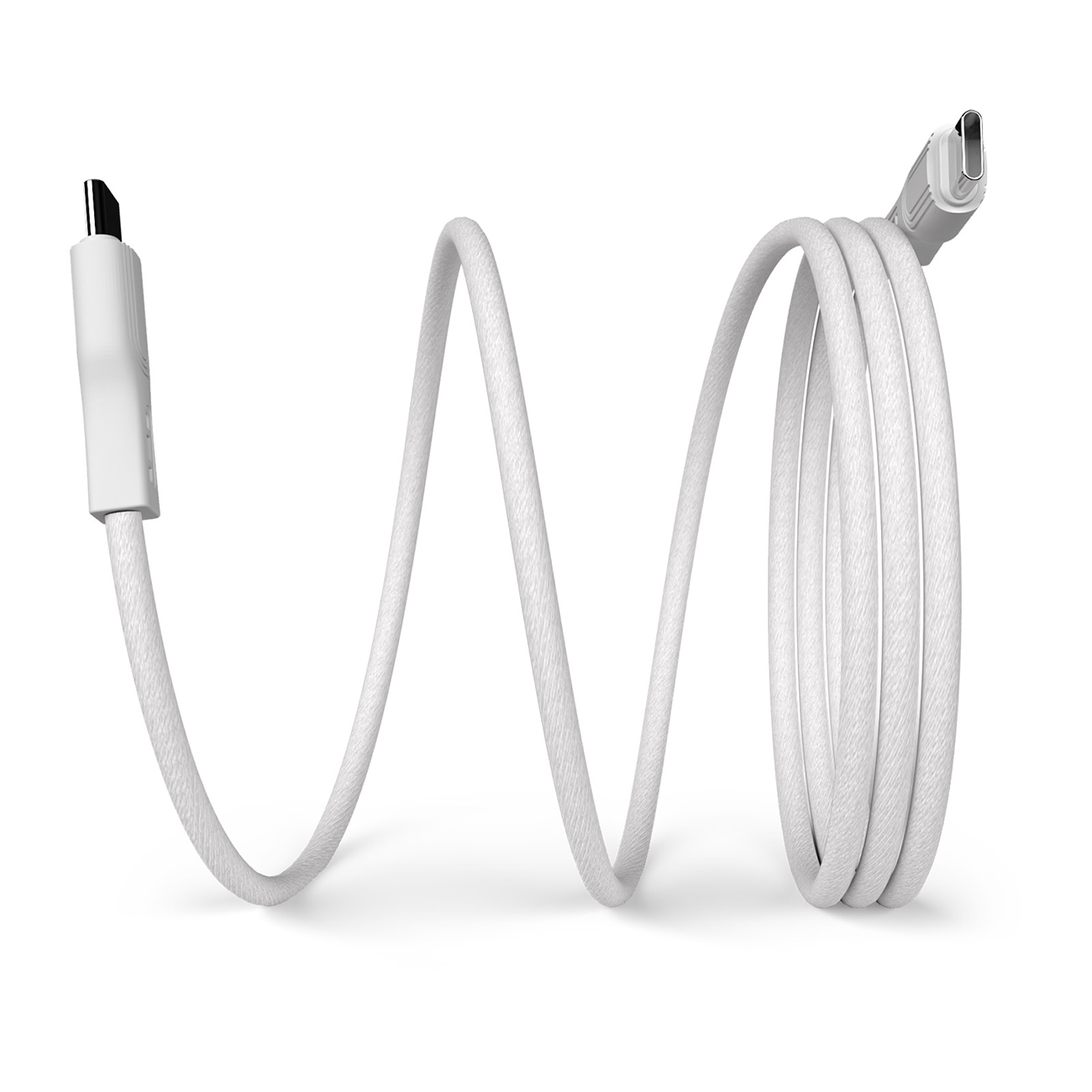 Kabel przewód magnetyczny USB-C 60W USB 1m - biały (3)