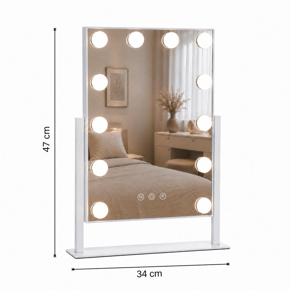 Lustro podświetlane LED HOLLYWOOD 34x47cm (4)