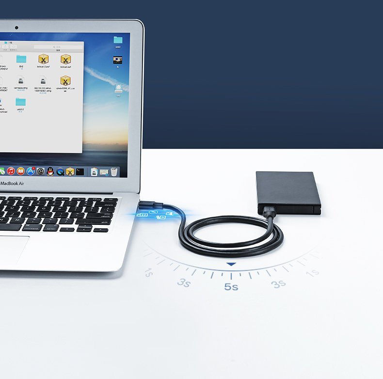 Kabel przewód USB 2.0 męski 0.5m czarny (6)