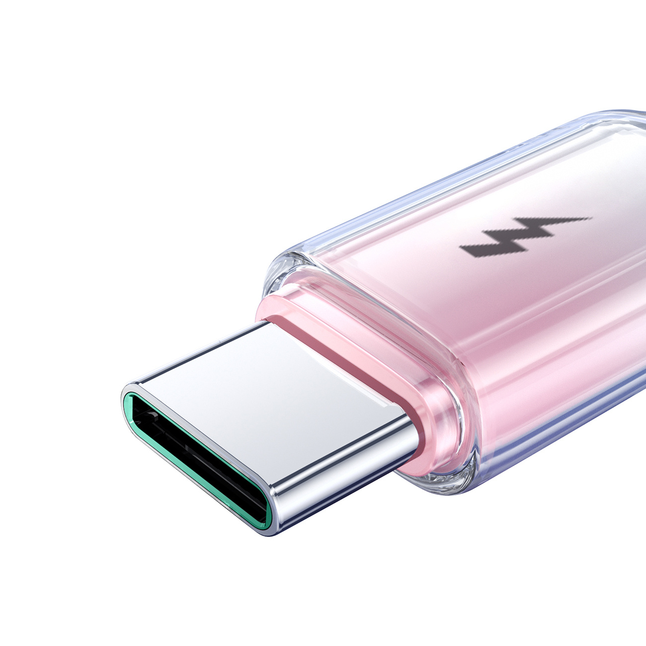 Kabel przewód Crystal-Clear Series 3A USB-A - USB-C 1.2m - biały (6)