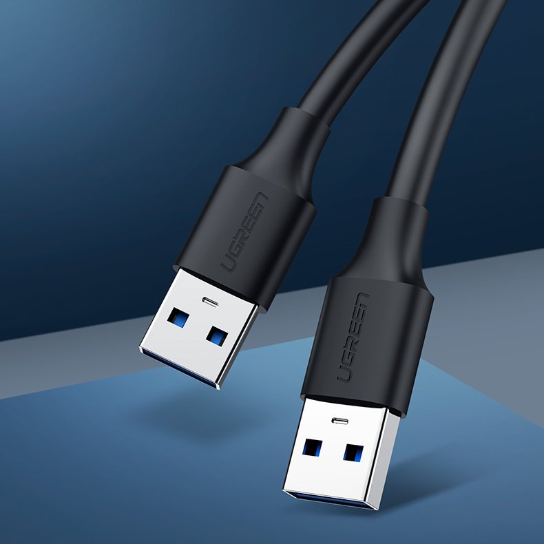 Kabel przewód USB 2.0 męski 0.5m czarny (9)