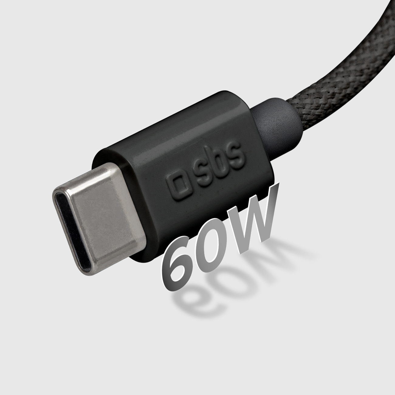 Kabel przewód w oplocie USB-C 60W 1.5m - czarny (7)