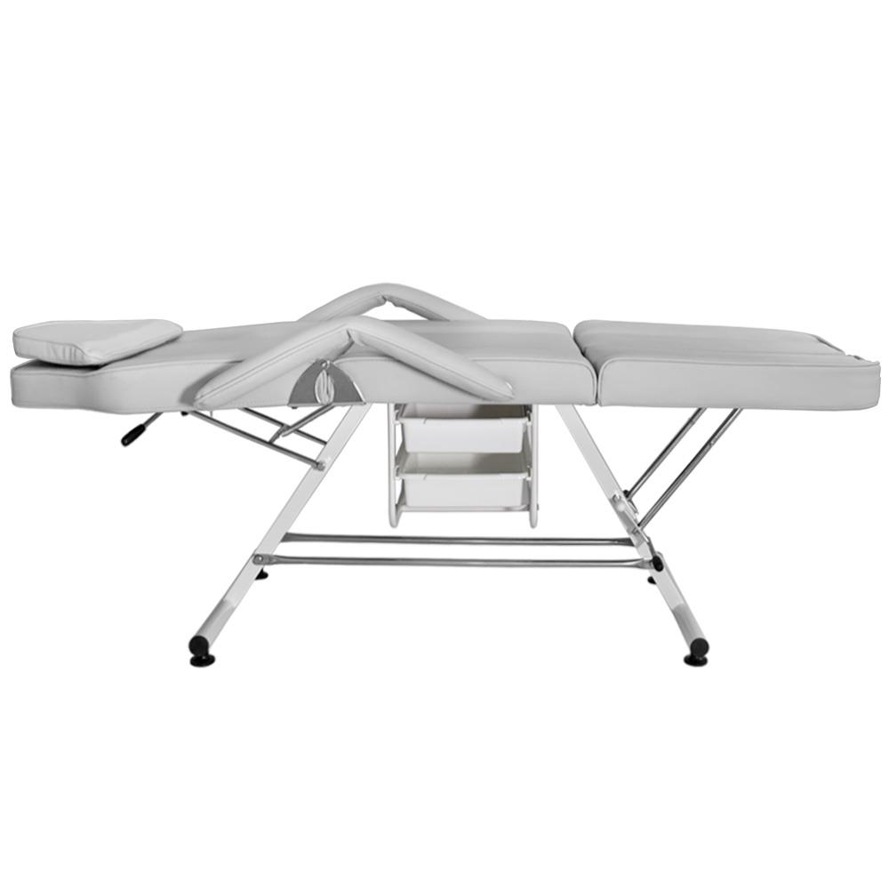 Fotel kosmetyczny z kuwetami BW-263 szary (4)