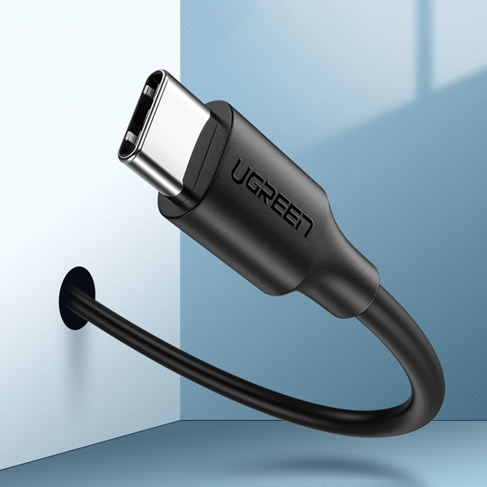Kabel przewód przejściówka USB - USB-C Quick Charge 3.0 3A 0.25m czarny (3)