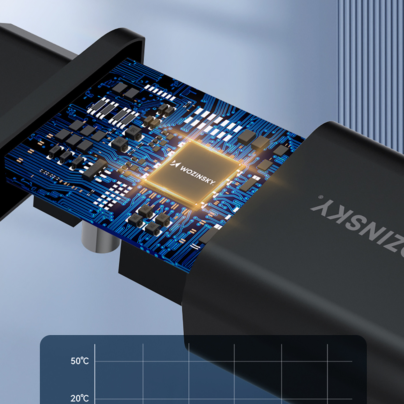 Ładowarka sieciowa 30W USB-C 2x USB-A - czarny (7)
