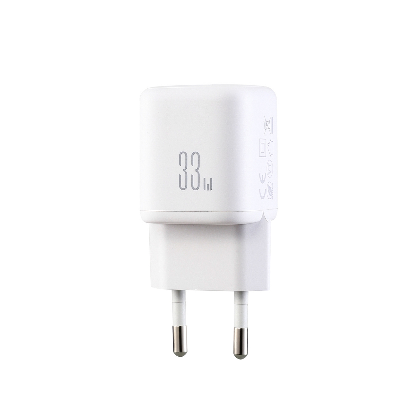 Ładowarka sieciowa USB-A USB-C z kablem USB-C - iPhone Lightning 33W - biała (3)