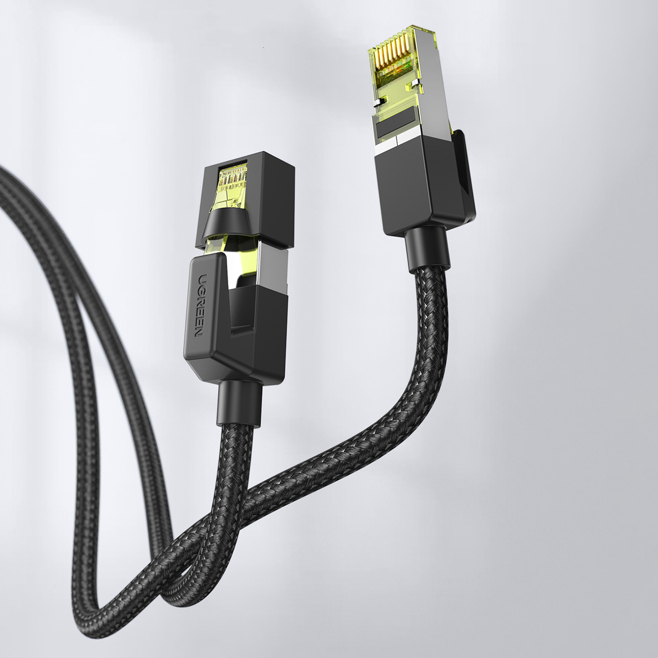 Kabel przewód patchcord Ethernet RJ45 Cat 7 10 Gbps 3m - czarny (9)