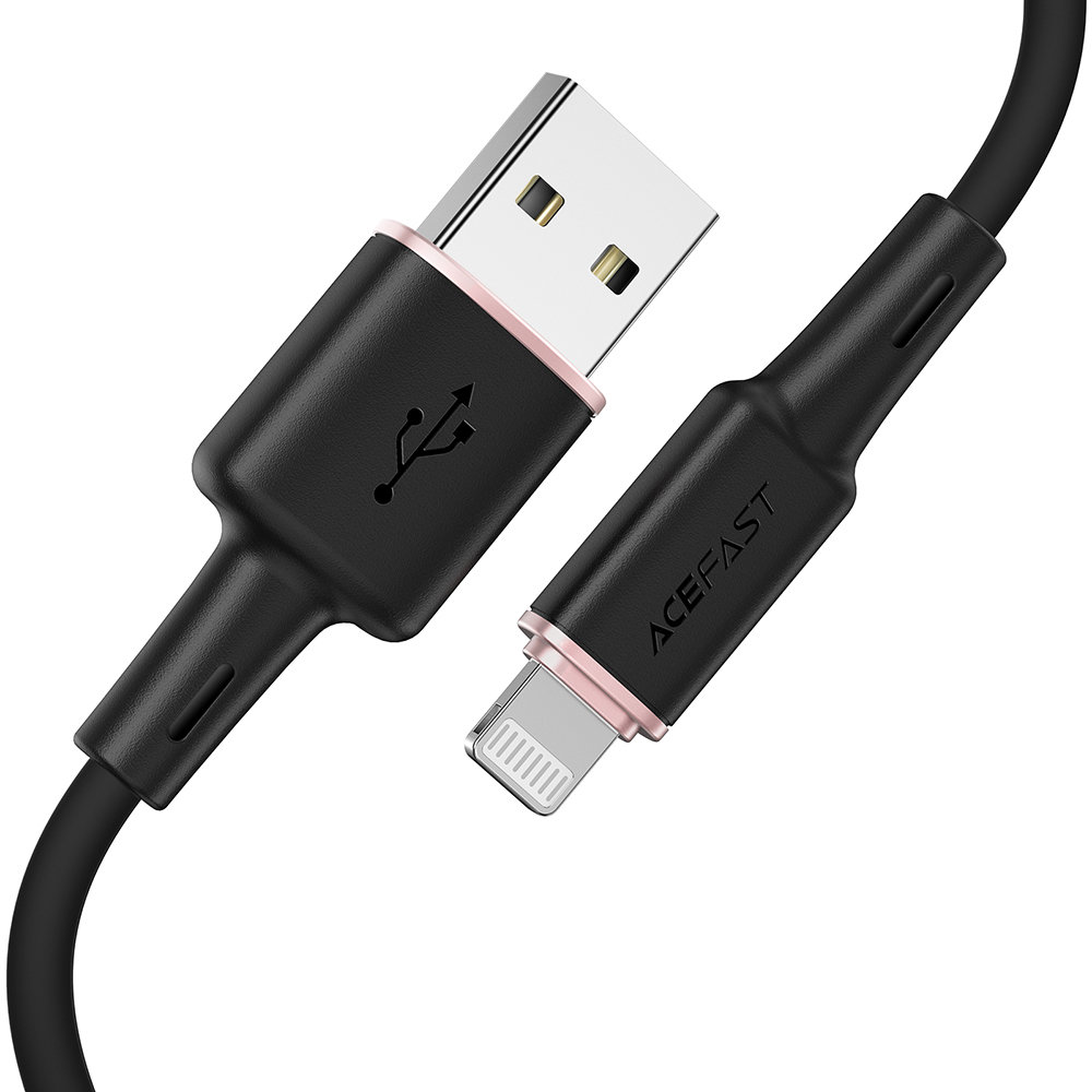 Kabel przewód do iPhone MFI USB - Lightning 2.4A 1.2m czarny (9)