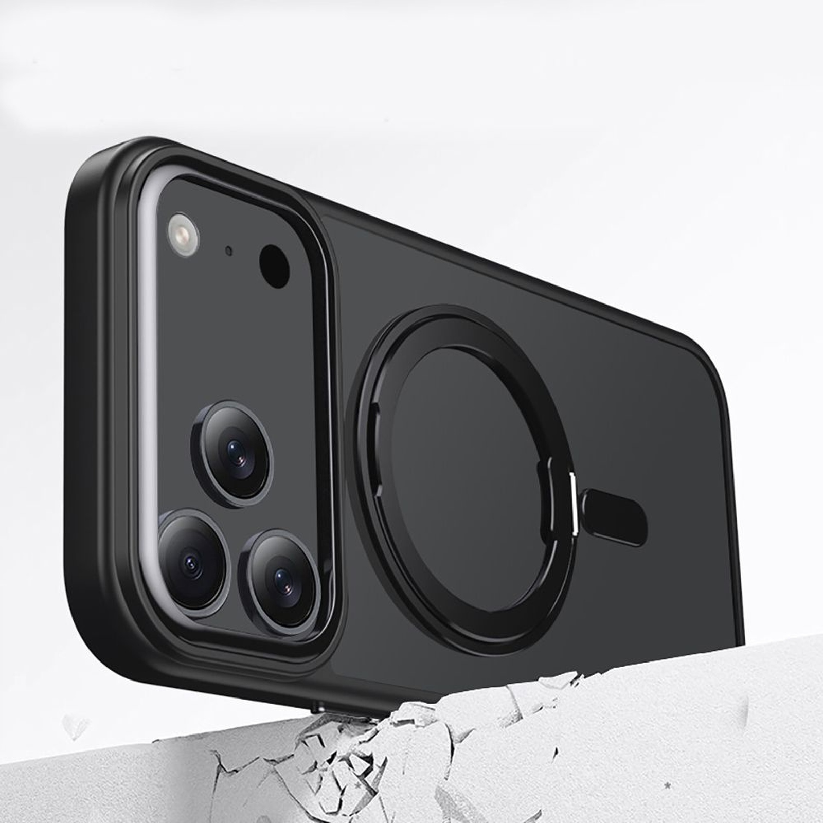 Etui case na iPhone 17 Pro MagRing MagSafe - czarny mat (4)
