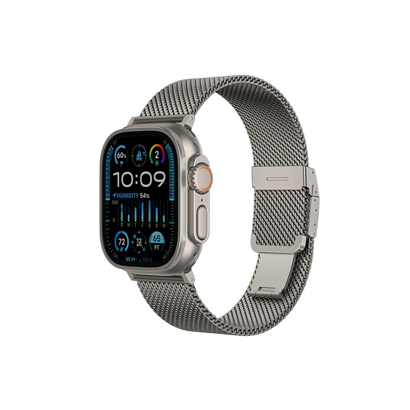 Pasek tytanowy na AppleWatch 38/40/41/42/44/45/46/49 mm - srebrny