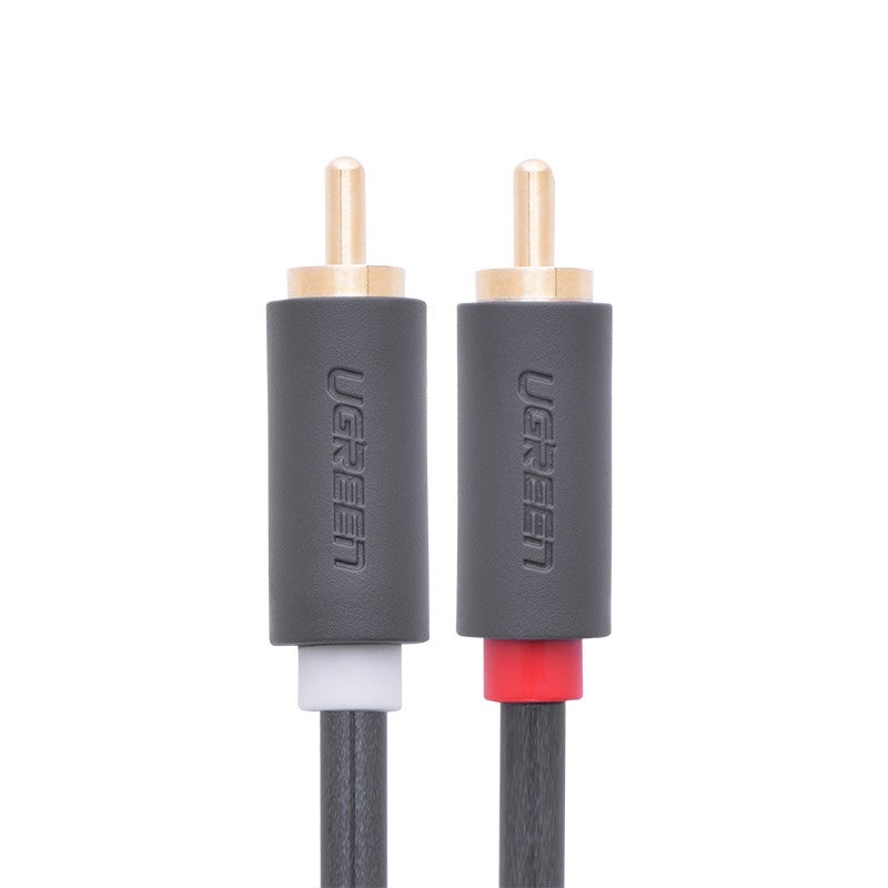 Kabel przewód stereo audio video 2 RCA 2x Cinch 5m szary (7)