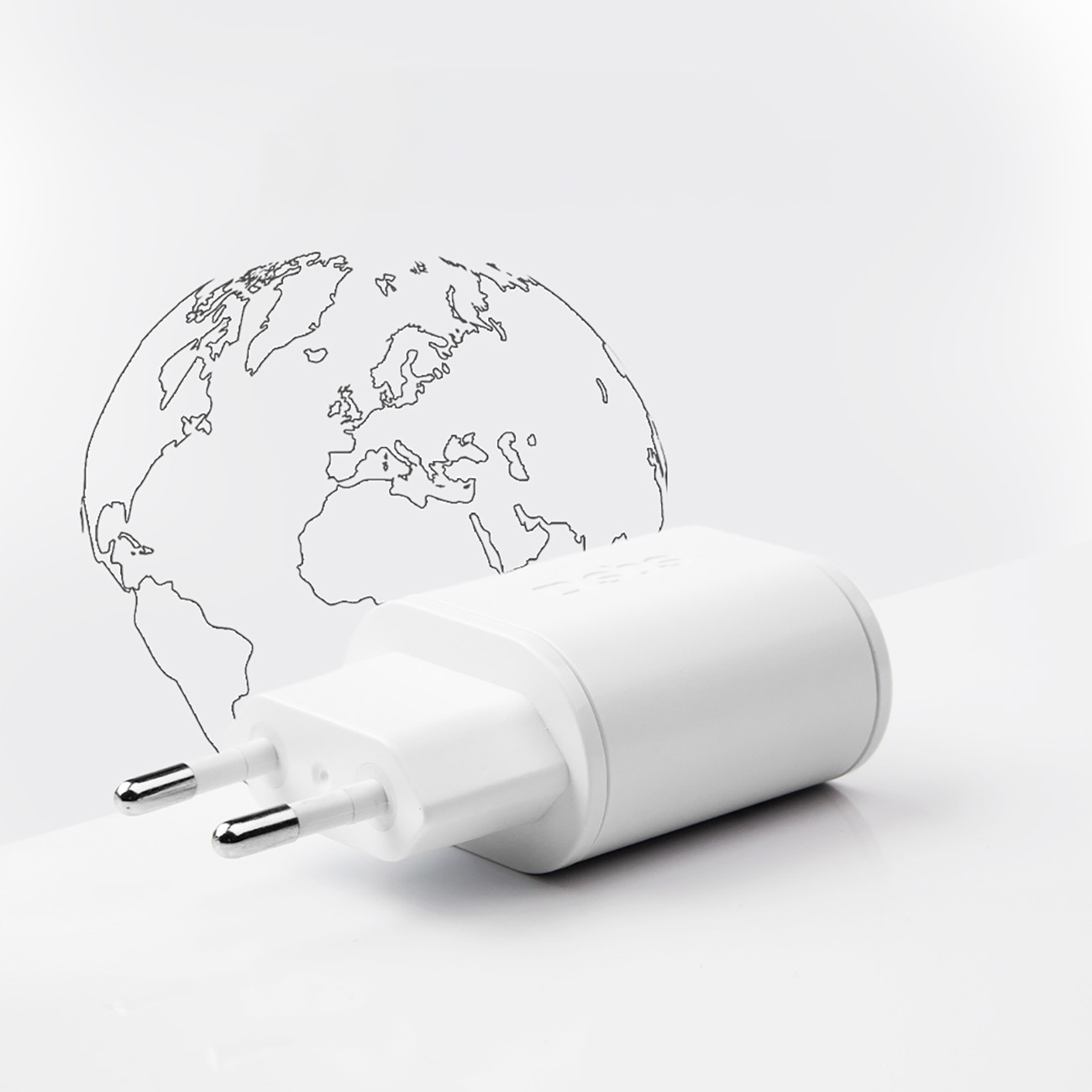 Ładowarka sieciowa Power Delivery USB-A USB-C 20W - biała (4)