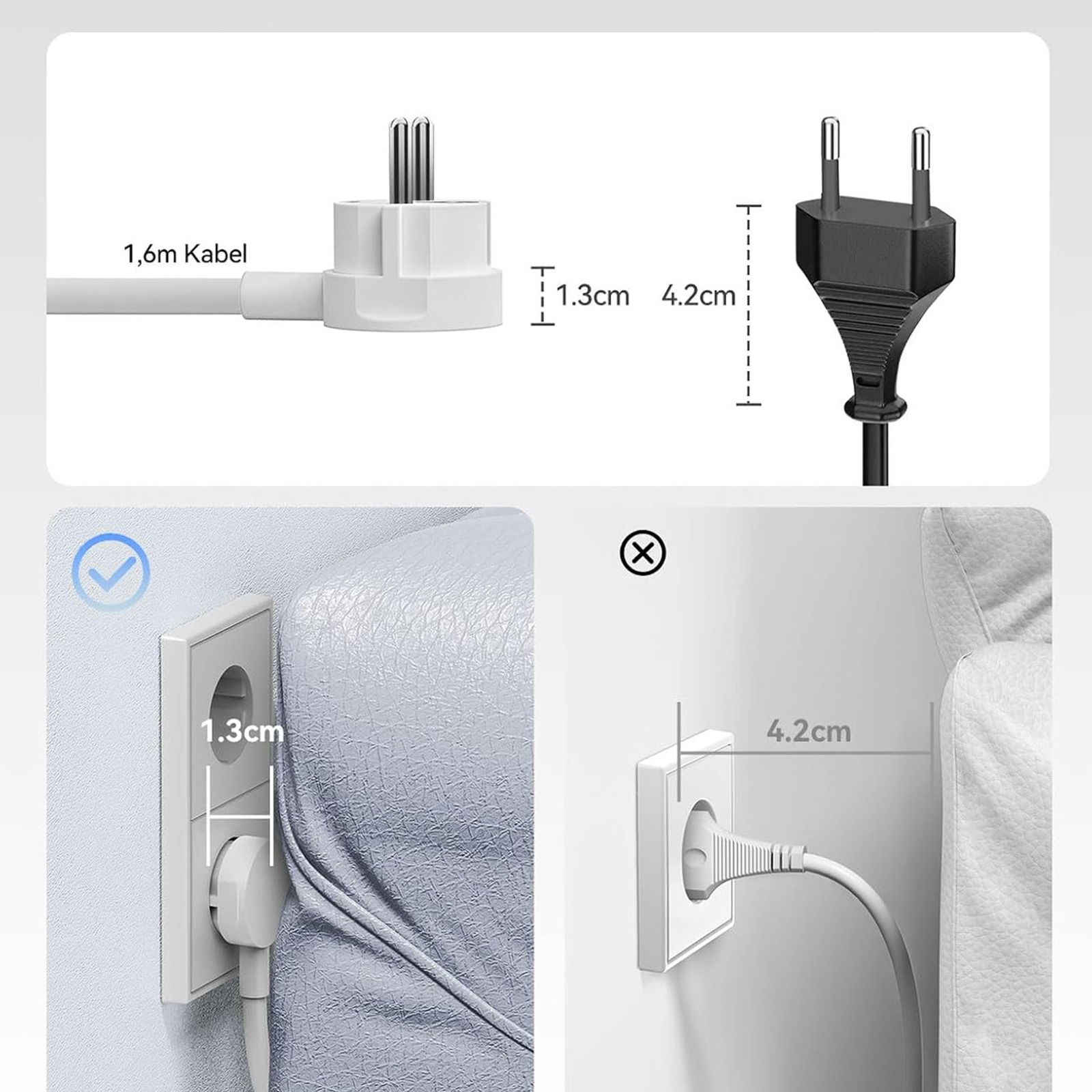 Listwa zasilająca 6w1 AC USB-A USB-C 25W - biała (7)