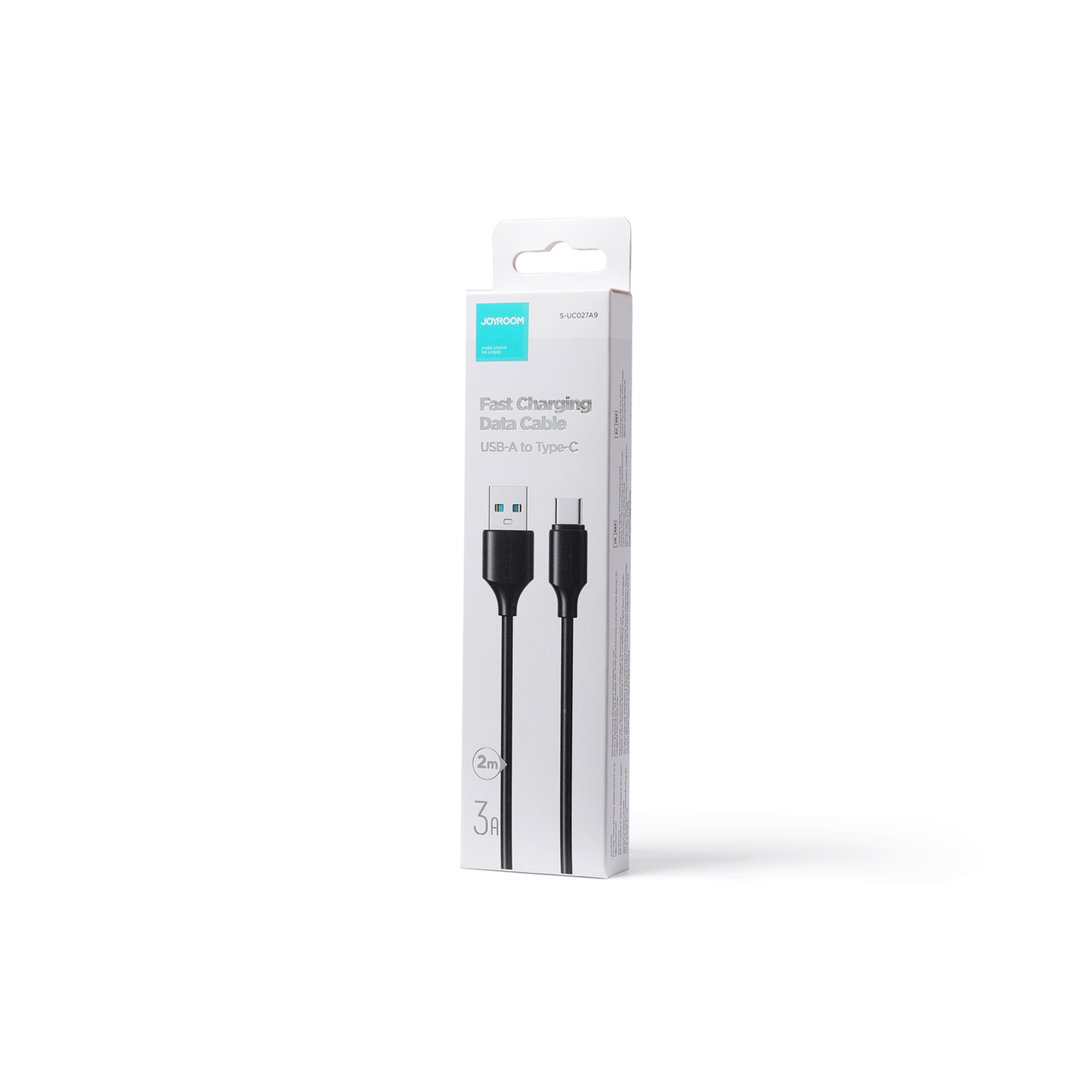 Kabel do ładowania i transmisji danych USB - USB Typ C 3A 2m czarny (5)