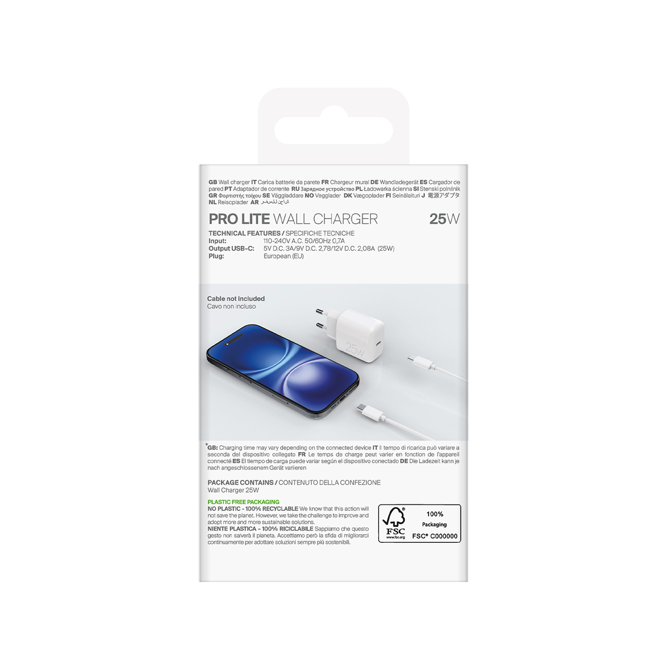 Ładowarka sieciowa USB-C Power Delivery 25W - biała (3)