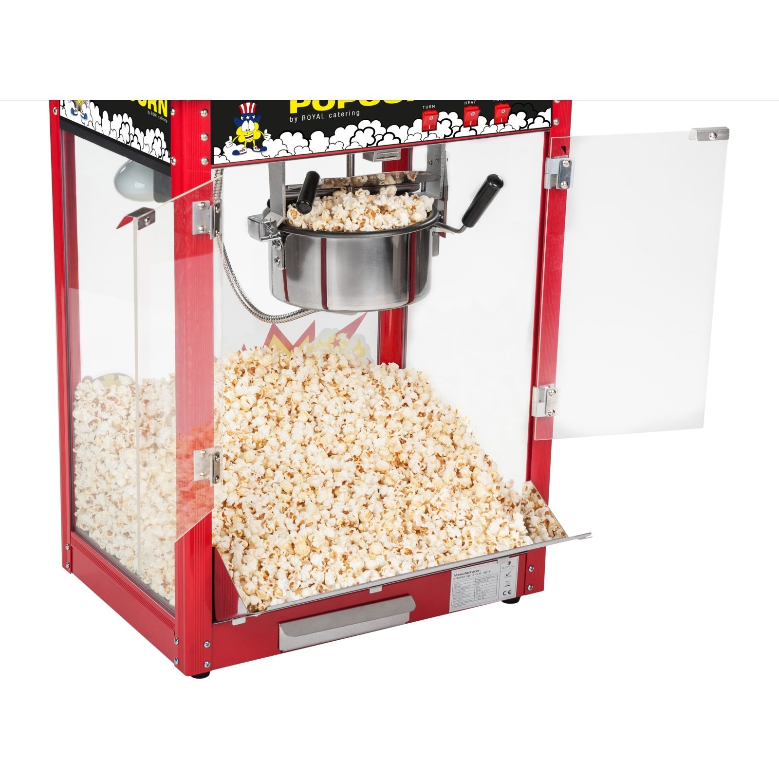 Barowa maszyna do popcornu z czarnym daszkiem (6)