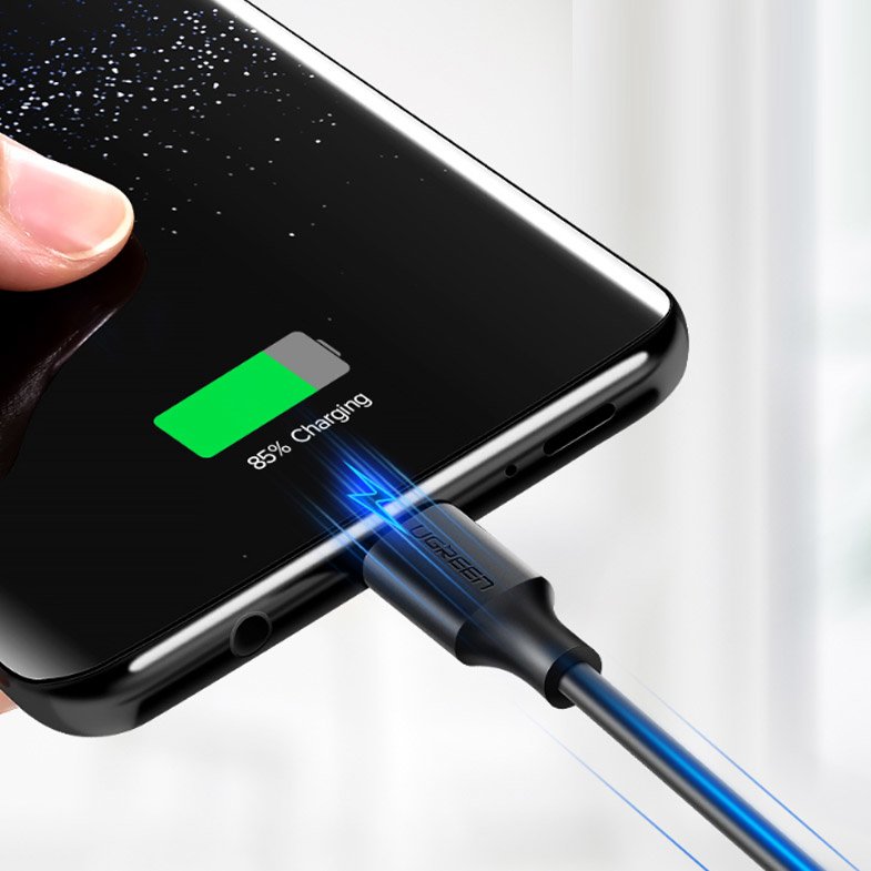 Kabel przewód USB 3.0 - USB-C 3A 1m czarny (4)