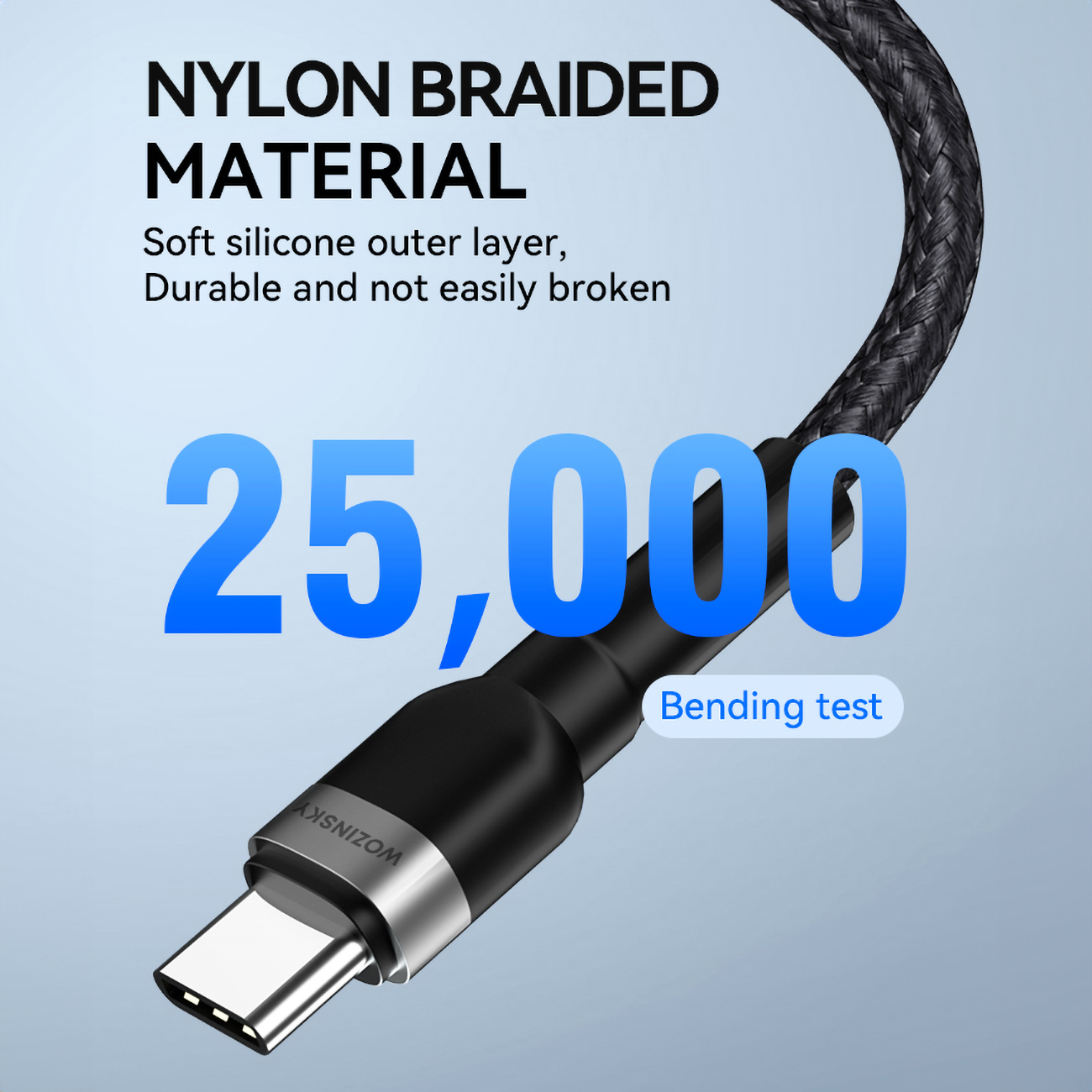 Kabel przewód do iPhone USB-C - Lightning PD 30W 1m czarny (8)