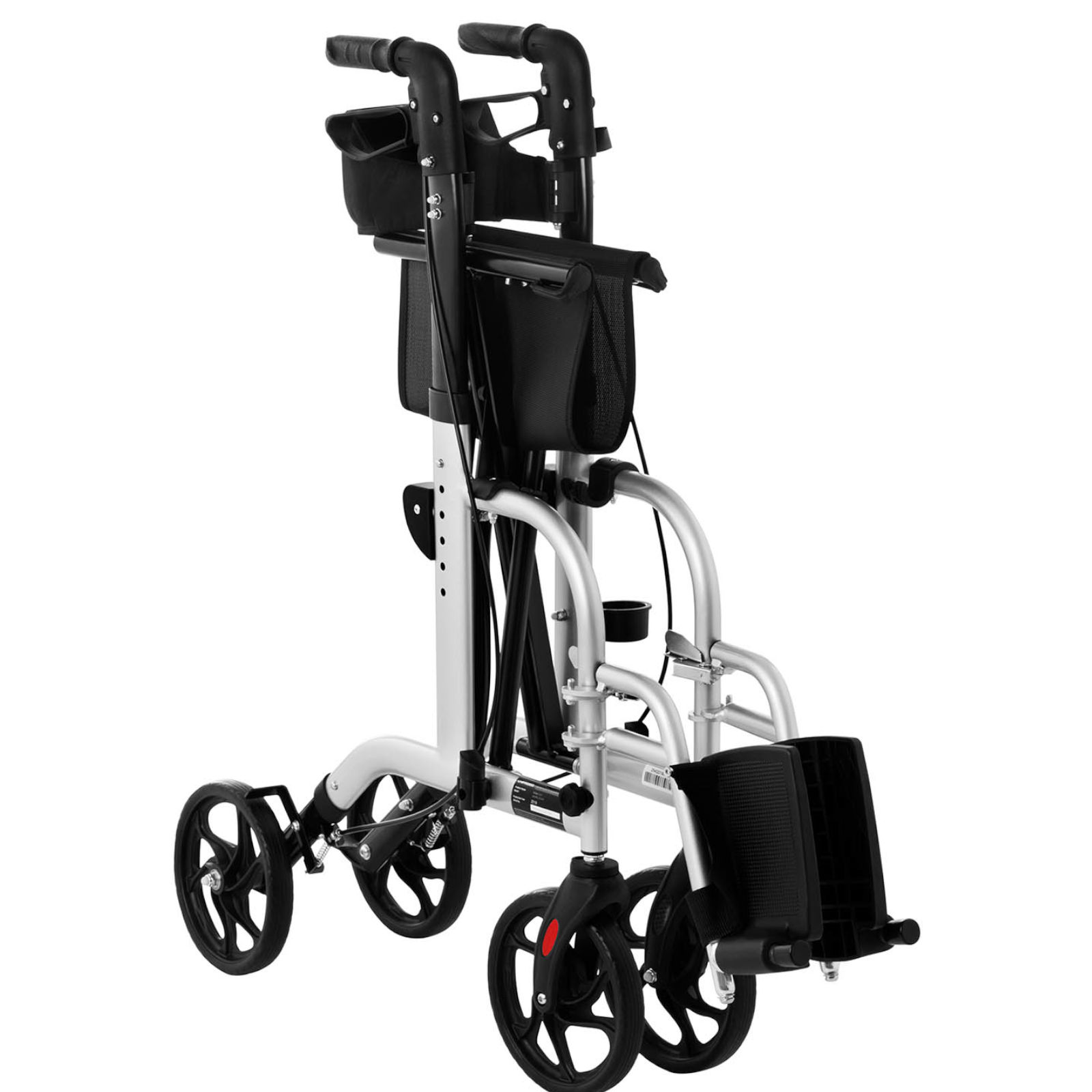 Balkonik chodzik rehabilitacyjny 2w1 z funkcją wózka składany z torbą do 136kg (3)