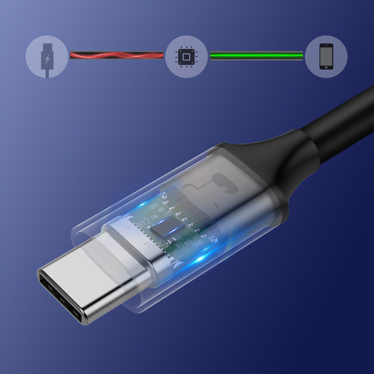 Kabel przewód USB-C 3.1 - USB-C 3.1 1.5m - szary (11)