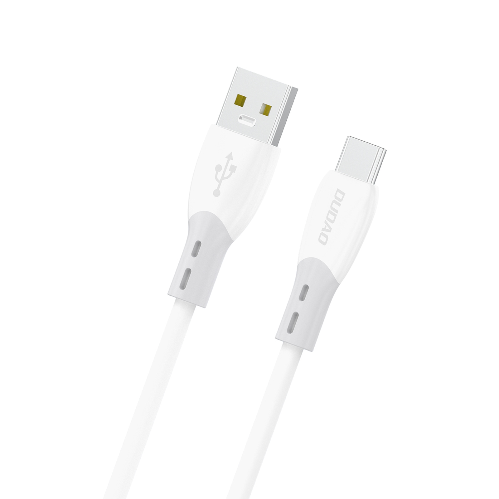 Kabel przewód z silikonowym oplotem USB-A - USB-C L25ST 5A 1m - biały