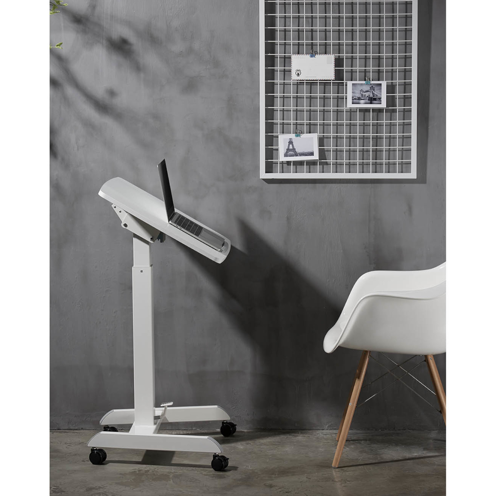 Stolik stojak pod laptopa odchylany regulowany na kółkach 60 x 52 cm 760 - 1130 mm (9)