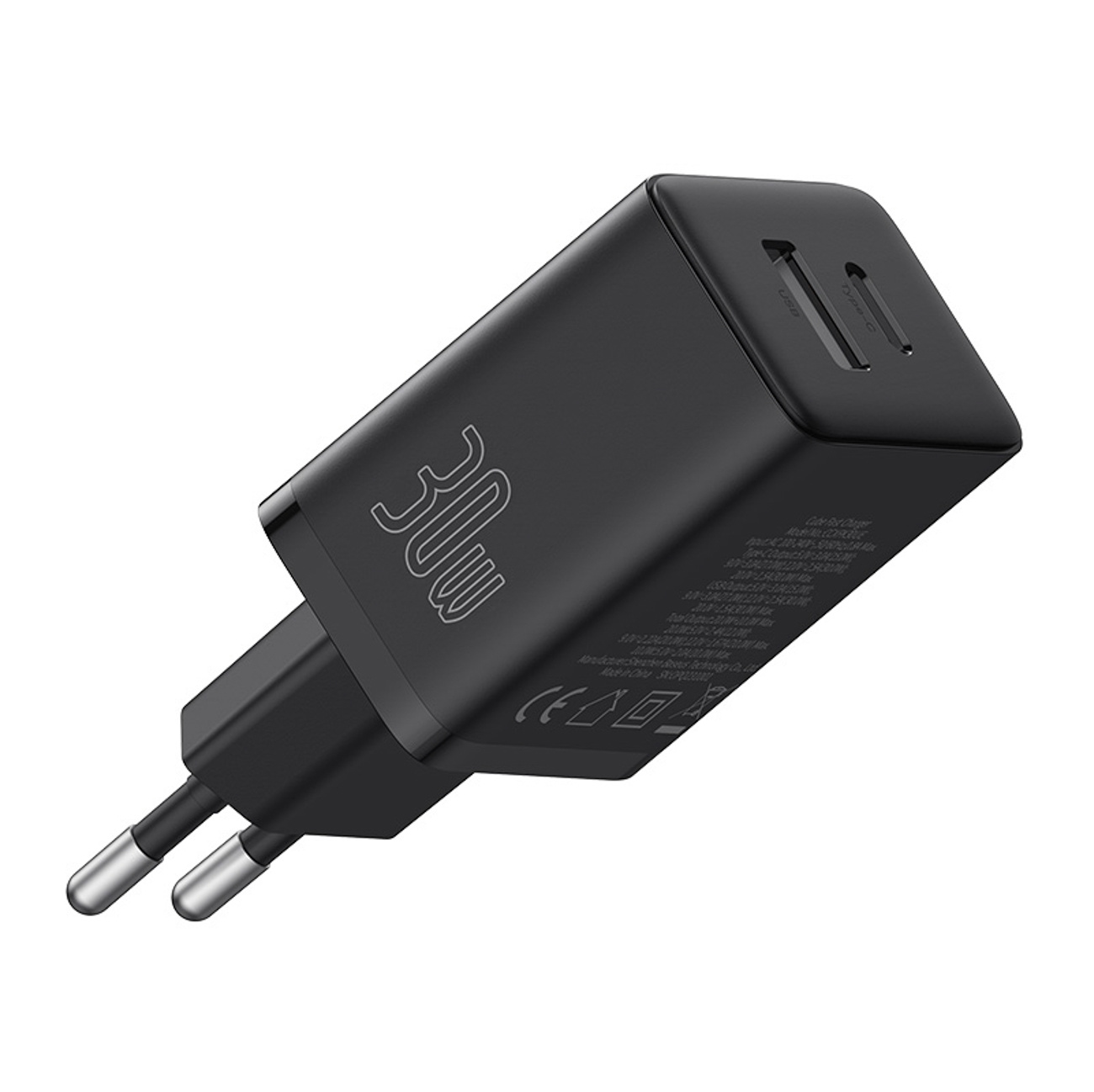 Ładowarka sieciowa USB-C USB-A Cube Pro 30W - czarna (6)