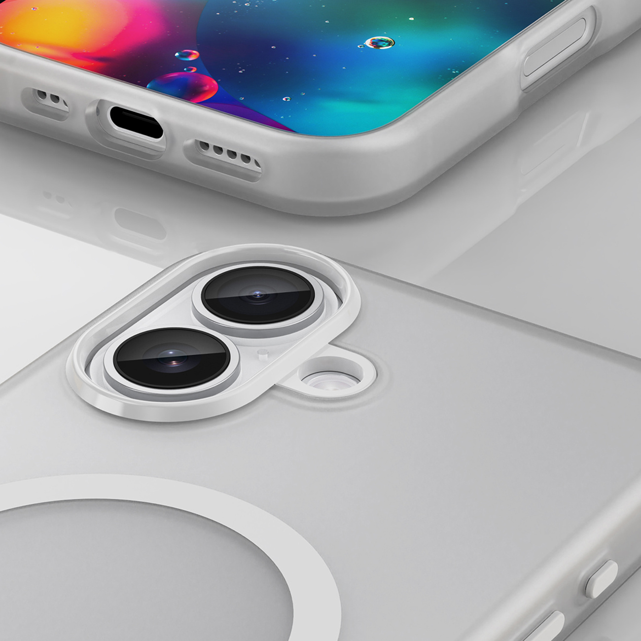 Etui case na iPhone 17 Magnetic Abrasive MagSafe - matowe białe (9)